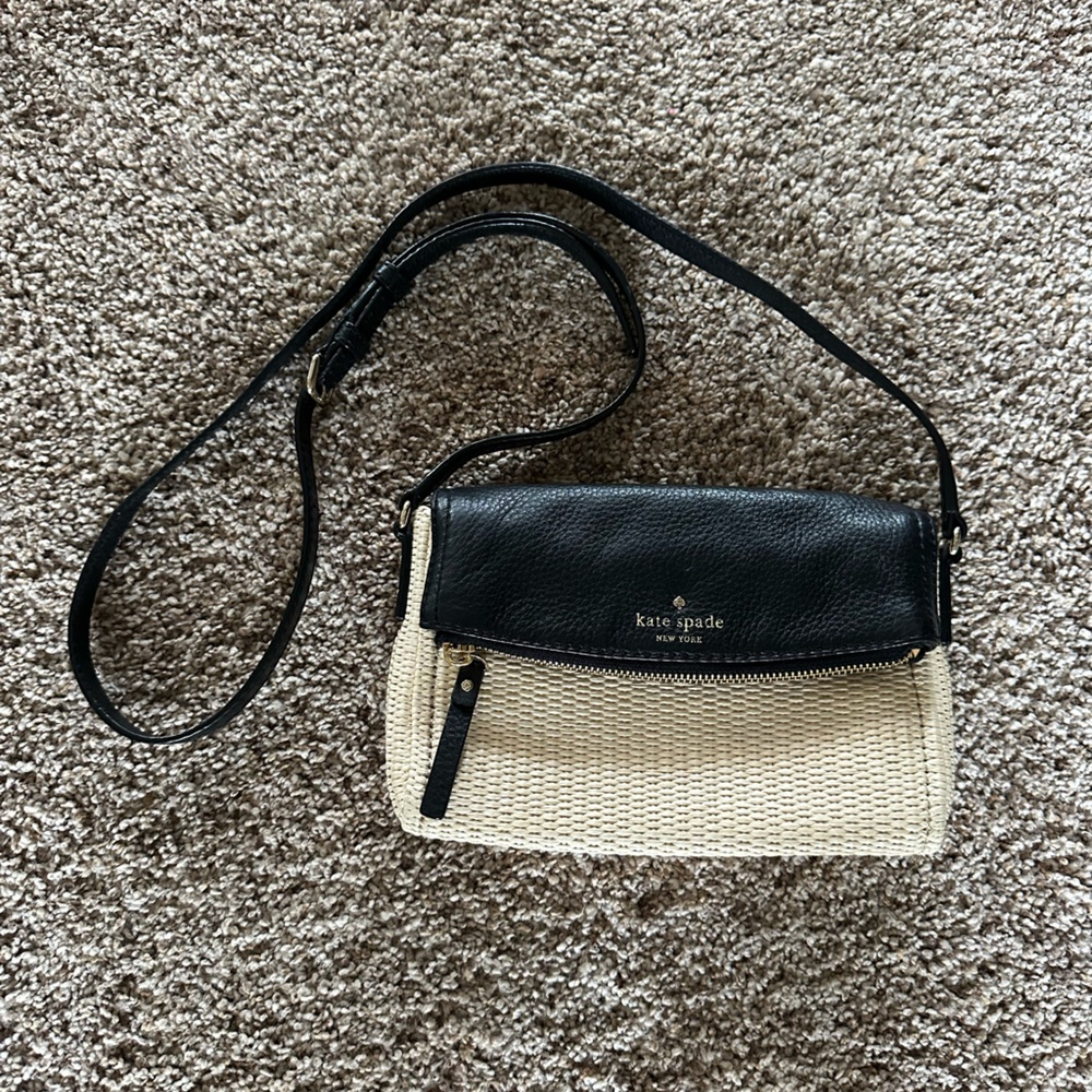 Kate Spade Black and Tan Crossbody Bag